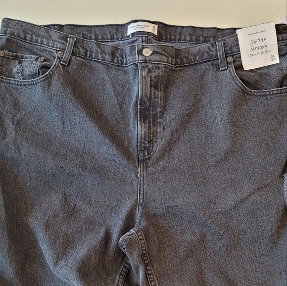 🆕️ Abercrombie & Fitch The 90s Straight Ultra High Rise Jeans - 36 Long - Picture 4 of 14